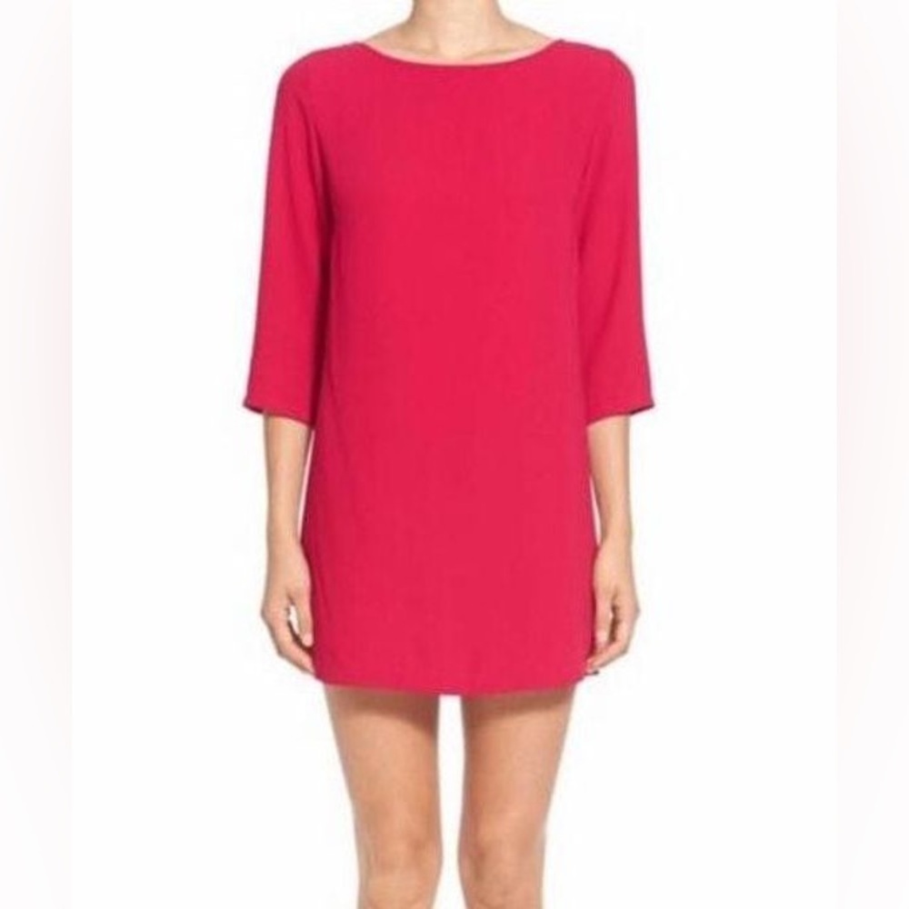 Leith Boatneck Crepe Shift Dress Size XS